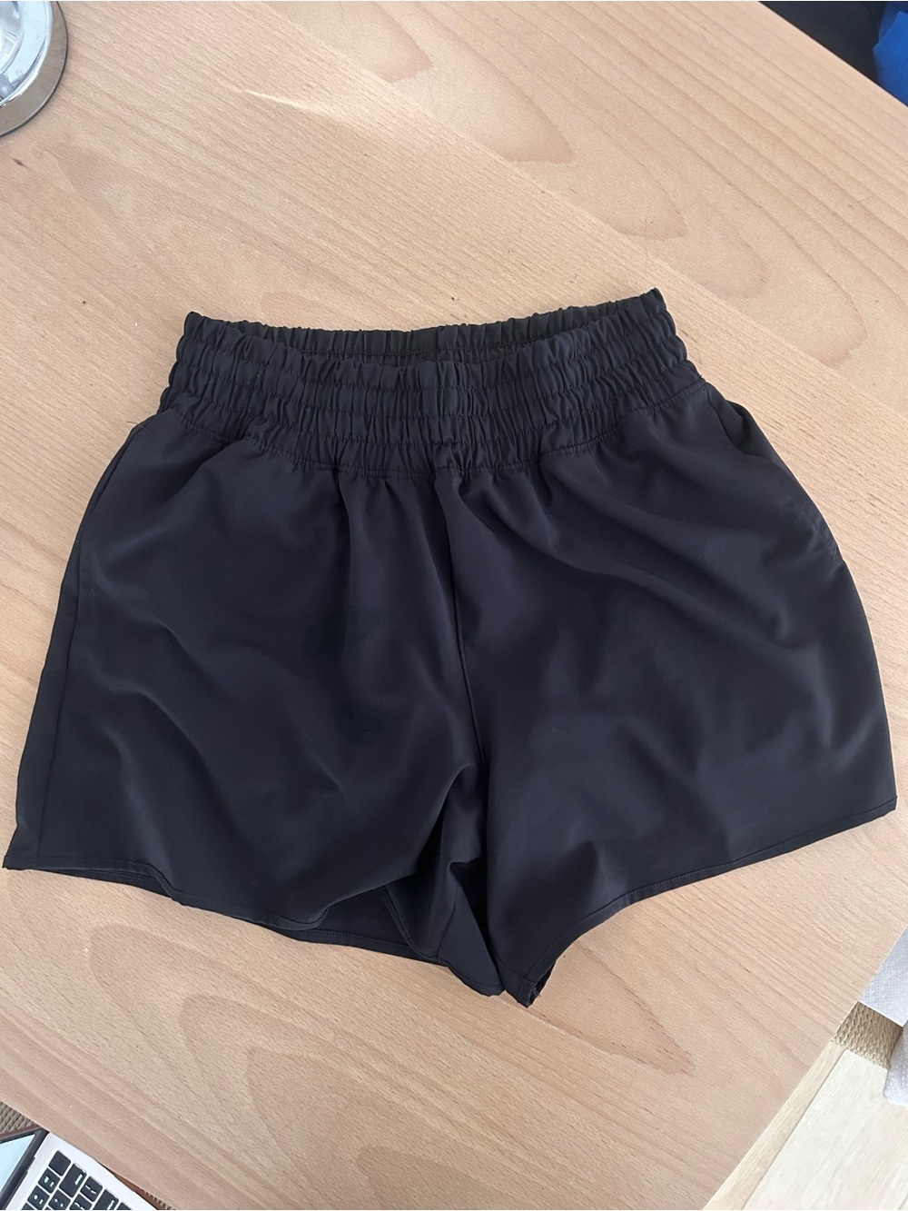 Offline by Aerie Black Elastic Waist Running Shorts
